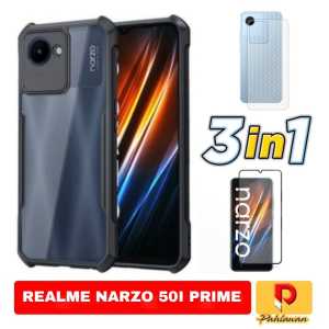 PAKET 3 IN 1 CASE REALME 11 4G 2023 / REALME NARZO 50I PRIME SOFT HARD CASE SUPER SLIM EXCELLENT
