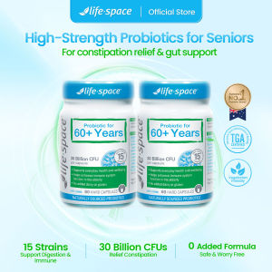 【Bundle of 2】Life Space Probiotic for 60+Years 60 Capsules (EXP: 01/2027)