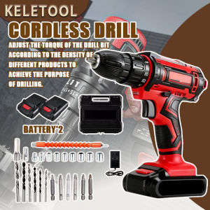 Wireless Lithium-Ion DrillMulti-Purpose Electric Screwdriver Home DIY Mini Power Tool Portable Drilling  Repair Kit​