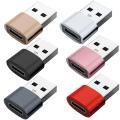 USB2.0 Male to Type C Female Adapters Type C to USB Charger Cable OTG Adapters for Phone Laptops. 