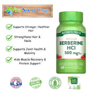 Nature’s Truth Berberine Supplement 500mg – 60 Capsules