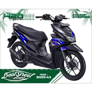 [HOLOGRAM] Sticker Striping Variasi Beat New 2022 - Striping Honda Beat Deluxe - BN - 420 Design