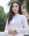 áo dài học sinh Có Lót-  áo dài đi học áo dài đi lễ trắng tinh/gạo-Cổ Vuông hở - ảnh thật. 