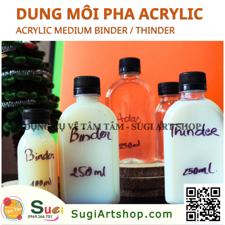 Dung môi pha loãng màu acrylic, Acrylic medium Binder / Acrylic Medium