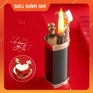 Hộp Quẹt Bật Lửa Xăng Đá Yubang Love Hình Trái Tim Cực Đẹp Nắp Giữ Xăng Tốt - Nhiều Màu