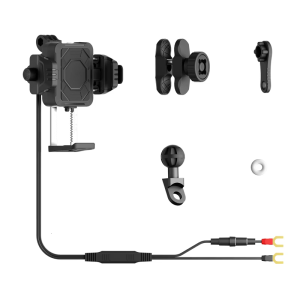 Waterproof Motorcycle Phone Holder Wireless 15W Charging Fast Charge Anti Shock Lock Vibration Dampener for Smartphones