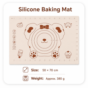 【CozyCasa】 Cute Bear Silicone Baking Mat / Non-Stick Food-Grade Silicone Pastry Dough Rolling Mat