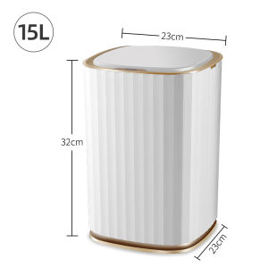 KNCO ถังขยะ12L 15Lถังขยะครัวห้องนอนพร้อมถังขยะเหนี่ยวนำถังขยะอัจฉริยะรีไซเคิล