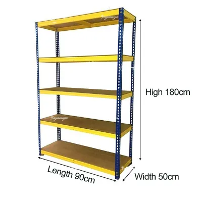 STON 4/5 Tier Metal Boltless Rack Store Storage Rack Home Storage Rak Warehouse Dapur Rak Buku Rack Warehouse Round Hole Design 葫芦孔置物架