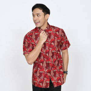 Kemeja Batik Pria Slimfit Kemeja Lengan Pendek Slim Premium Kode 2340