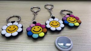 Fot AirTag Case Cover Holder Cute Cartoon Silicone Sunflower Airtags case Cute Flowers Cover Anti Lost Location GPS Tracker Case for Air Tag holder Finder