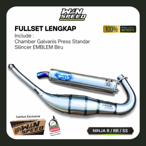 Knalpot Ninja 2 Tak R RR SS ORI Win Speed Emblem Gold Chamber Galvanis Press Step Standar