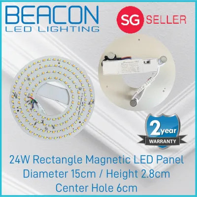 BEACON LED light 14/35/36/48W LED Magnetic Panel Light / Round / Rectangle Panel Light / Ceiling Light Panel / LED Light Plate / Ceiling Lamp Source - Easy Replace up to 2 years warranty