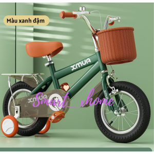 Xe đạp trẻ em xe đạp cho bé giỏ tròn có bánh phụ 14inch 16inch VAN06 Smart_xhome