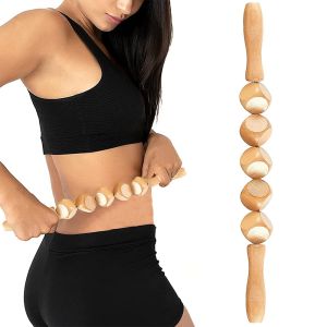 Wooden Massage Roller Stick Manual Whole Body Massager Lymphatic Drainage Trigger Point Massage Stick For Release Cellulite