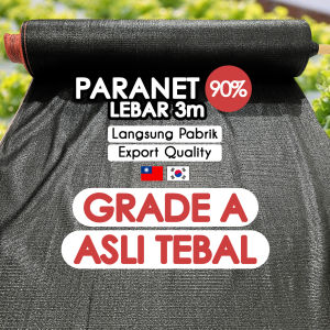 Paranet 90% lebar 3 meter (Rajut Zigzag GRADE A) / Jaring Paranet Tebal 90 % / Shade Shading Net V HDPE