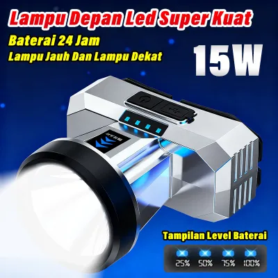 500W Senter Kepala 30 hari tanpa pengisian daya Senter Kepala Super Terang Senter kepala led super terang Super Terang Outdoor Anti Air lampu emergency tahan 24 jam