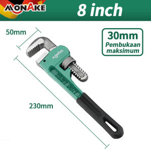 MONAKE Alat Jerman Pipe Wrench Kunci Pipa（COD）kunci Ledeng Alat Kunci Pas 8inch 10inch 12inch 14inch 18inch 24inch