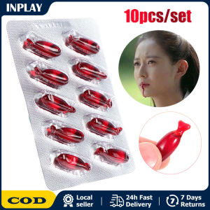 Makeup Stage Blood Halloween Blood Capsules Fake Blood Pill Vampire Vomiting Blood Horror Prop Masquerade Cosplay 3ml Fake Blood Capsule Scary Poratable Food Coloring Mini Fake Blood Makeup Trick Toy