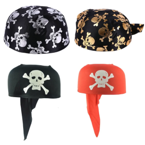 In hình đầu lâu khăn rằn hải tặc tóc bện kerchief Halloween quấn đầu hiphop Tie trở lại turban cho hot cô gái đạo cụ chụp ảnh