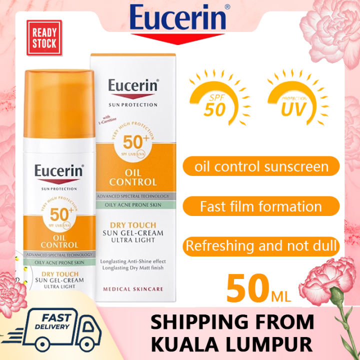 Sunscreen Eucerin Oil Control Dry Touch Oily Acne Prone Skin SPF50