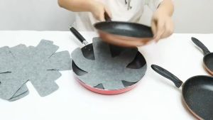 Felt Non-Woven Fabric Pot Bottom Protector Non-Stick Non-Slip Heat-Separating Easy-To-Clean Felt Pot Mat