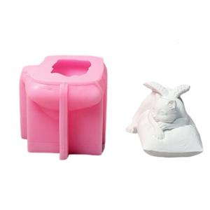 3D có cánh mèo bức tượng động vật khuôn silicon cho làm xà phòng thạch cao trang trí khuôn silicon đất sét