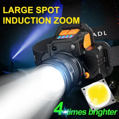 SENTER KEPALA F-T41 LED COB 50W / HEADLAMP CAS ZOOMABLE BISA JADI POWERBANK