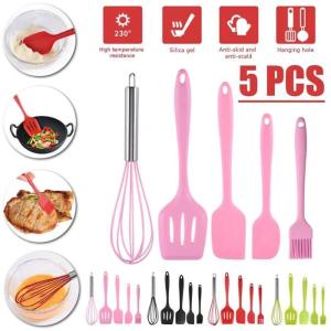 { NY ACC } Isi 5 PCS Spatula Set 5 IN 1 Sotil Silikon Alat Masak Dapur 5in1