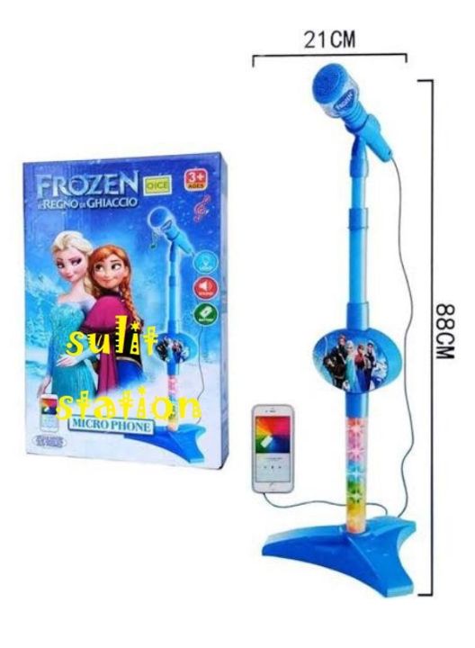 FROZEN ELSA ANNA singing musical MIC MICROPHONE with STAND with MP3