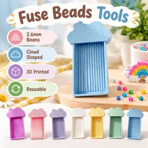 MMLUCK 2.6mm Bean Splicing Shovel 3D Printed Cloud Shaped Fuse Beads Tools Creative Large Capacity Diamond Painting Scoop DIY