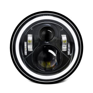 MOFOX Car Headlight 7 Inch Round Led Headlight With White DRL/Amber Turn Signal 4 Light Models For Wrangler 150W Headlights H4-H13 Lights
