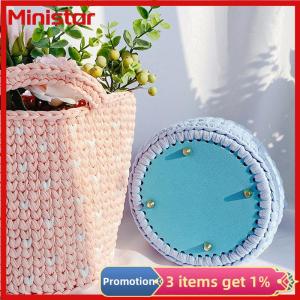 Ministar 14 19CM Leather Bag Bottoms With Holes Bag Base DIY Handmade Round Bag Bottoms Bag Accessories