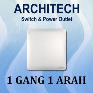 ARCHITECH INFINITY A63-K01B Sakelar/CETEKAN Lampu 1 Gang 2 Arah WHITE