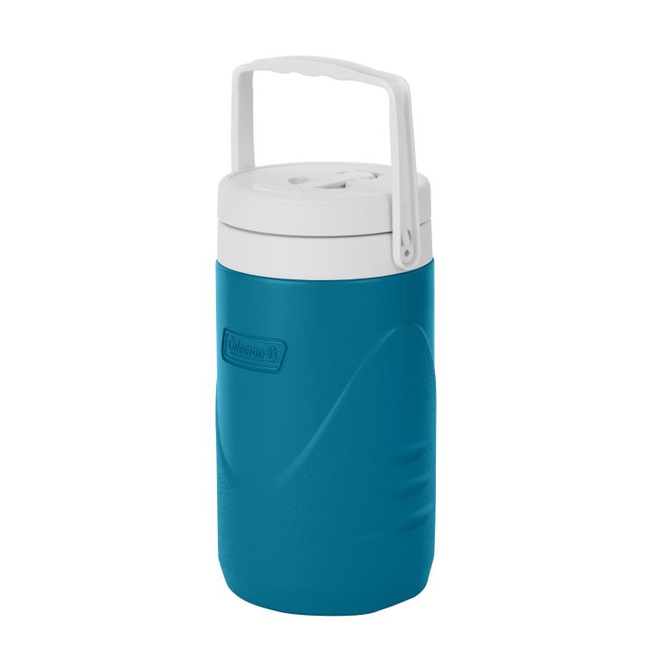 Coleman ice cold water bottle beverage cooler water bottles (1/2 Gallon 1.8 Litre Blue)