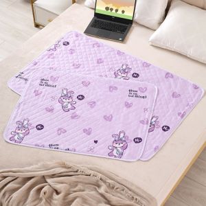 INVADER Cute Cartoon Baby Urine Mat Breathable Waterproof Baby Sleeping Underpads Soft Cloth Bedding Urine Pads Baby