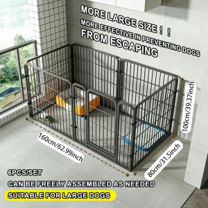 Dog fence Pet Playpen 160*100*80 DIY Dog Fence Easy Assemble Heavy Duty Dog Cage Large space