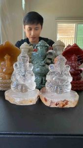 2SHA-Q [สุ่ม] พระพิฆเนศจูยเจีย พระพิฆเนศวรโป่งข่าม เขี้ยวหนูมาน คริสตัล ธรรมชาติ หนุมาน บูชา คเณชา องค์พ่อคเณชา