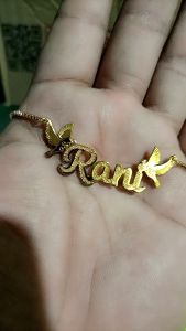 Kalung Wanita Terbaru Lapis Emas Titanium Ukir Nama (Custom)