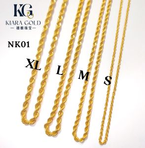 Emas 916 Rantai Leher / Gold 916 Necklace NK01