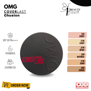 OMG Oh My Glam Coverlast Chusion 15gram Tahan lama Hingga 12 jam tanpa oksidasi SPF 30 PA+++  OMG Cover Last