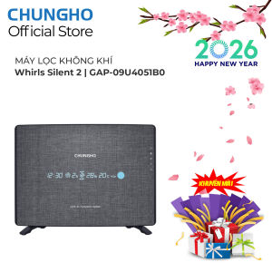 Máy lọc không khí ChungHo ULPA Whirls Silent 2 GAP-09U4051B0 lọc bụi mịn PM0.1 và VOCs có chứng nhận loại bỏ viruts Cúm Diện tích sử dụng 30m2