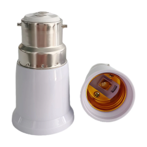 Travel Bulb Base Converter B22 to E27 Socket Adapter For Lamp Ceiling Lights Voltages 110V-240V Easy Rotate Operation