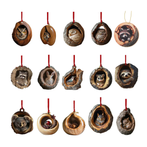 Colorful 2D Sturdy Acrylic Owl Ornament Portable for Christmas Tree and Unique Designs Holiday Decorations Daily Use