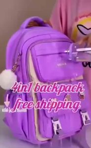 Womens Bags 4 in 1 Backpack Fashion Backpacks Trend High School Backpack Set 2202