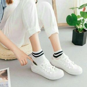 Tất Vớ Kẻ Sọc Phong Cách Hàn Quốc Chất Liệu Cotton  Mỏng Thoáng Mát - Thấm Hút Mồ Hôi Cực Tốt