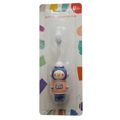 1-3 Yr Old Kids Toothbrush Soft Bristle Safe Silicone Oral Teeth Cleaner Cartoon Baby Gum Protection
