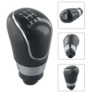 Gracekarin 5 Speed Manual Shift Knob For Ford Fiesta MK7 Focus MK2 MK3 C-Max S-Max Galaxy Kuga Black PU Leather Gear Stick Lever NEW