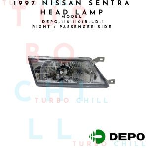 1997 NISSAN SENTRA HEAD LAMP UNIT SENTRA-CE DEPO-115-1101R-LD-1 RIGHT / PASSENGER SIDE