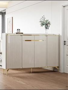 Shoe Cabinet Rock Slab Cream Style Shoes Cabinet Light Luxury Shoe Rack Outdoor Modern Shoe Rack